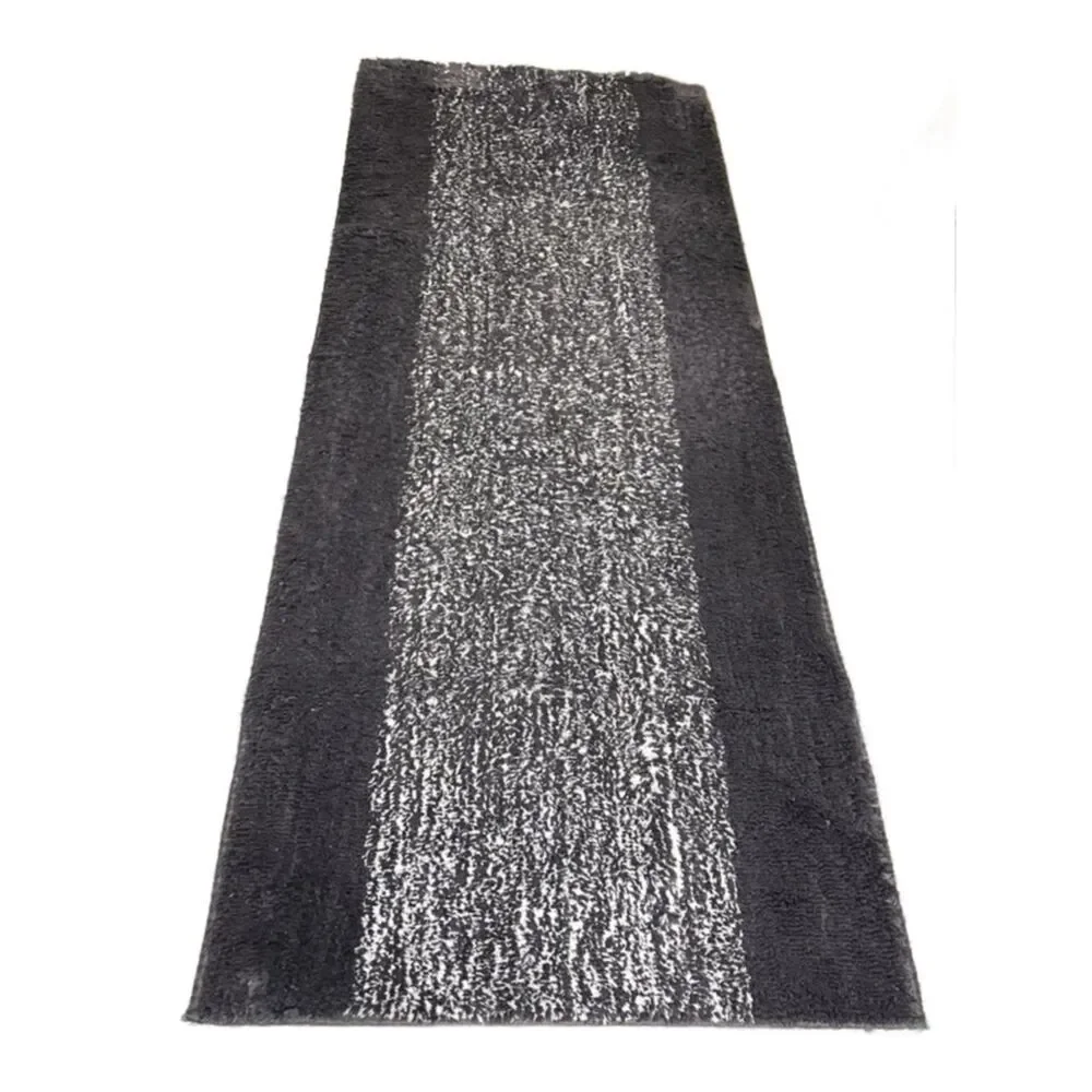 Better Homes and Gardens Plush Gray & White Two-Tone Bath Runner (20”x 60”)